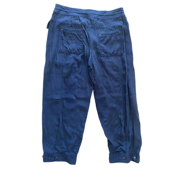 DIANE VON FURSTENBERG NAVY CAPRI JOGGER PANTS SIZE 4 - Picture 9 of 11